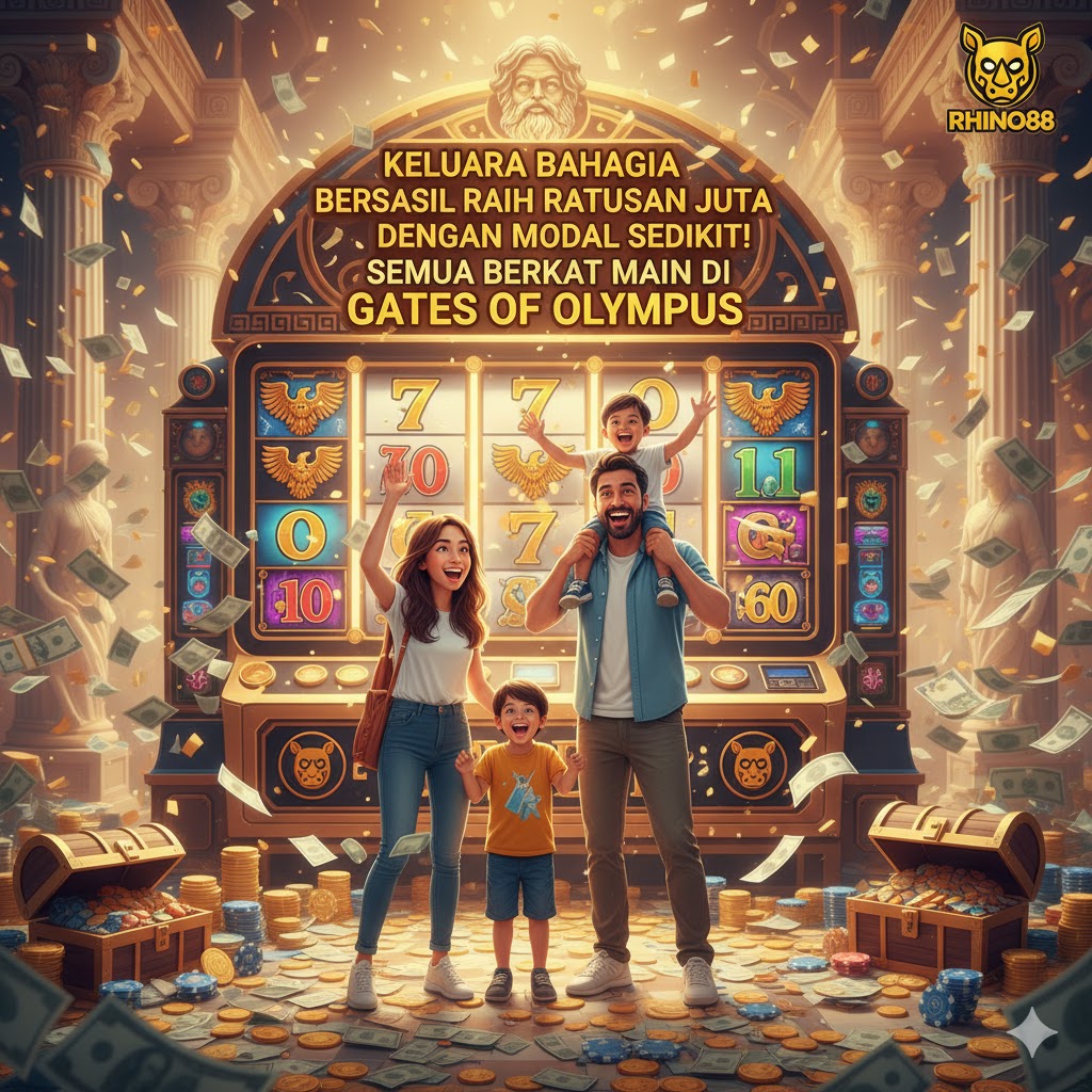Sekeluarga Bahagia Karena Kamu Berhasil Raih Ratusan Juta dengan Modal yang Sedikit! Ini Semua Berkat Main di Gates Of Olympus!